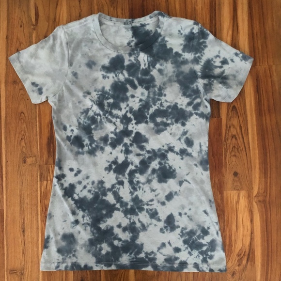 Unique Black/Gray Tie Dye Boyfriend Tee Size Large - Picture 2 of 6